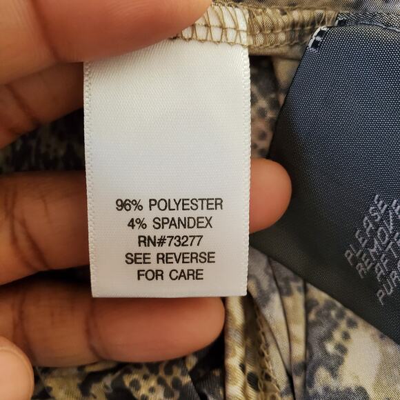 Dana Buchman Women's Snakeskin Print Ruched Top Size M - Picture 7 of 8